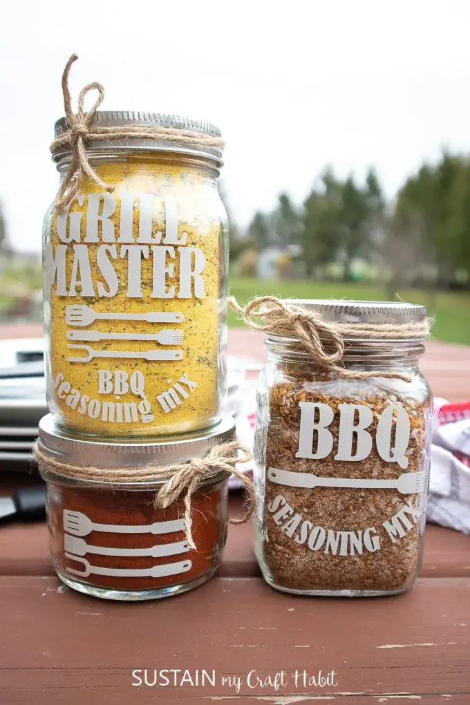 father's day seasoning mix jars.