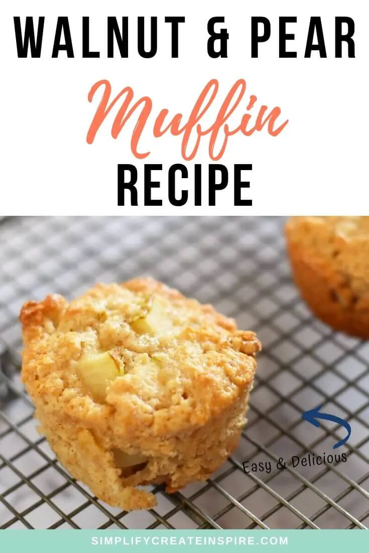 Walnut pear muffins