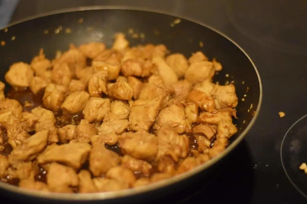 Cooking teriyaki chicken