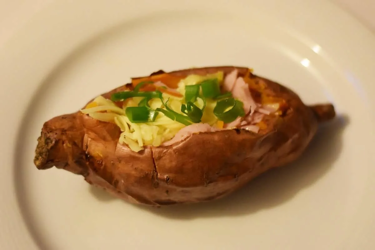 Loaded sweet potato air fryer