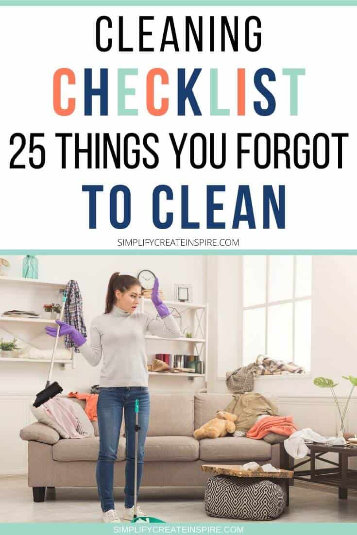 Things you're forgetting to clean at home checklist