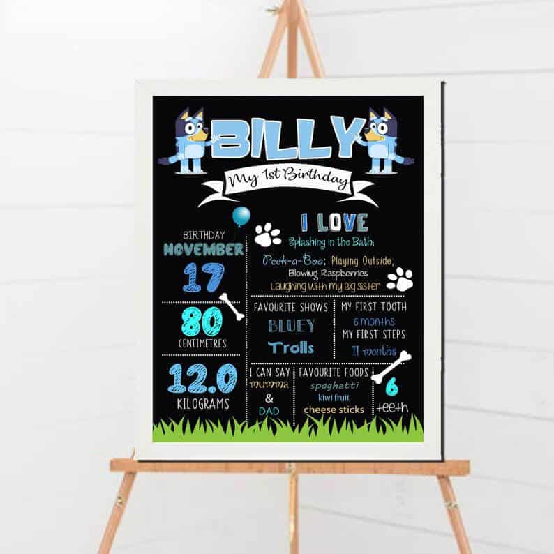 Bluey about me board