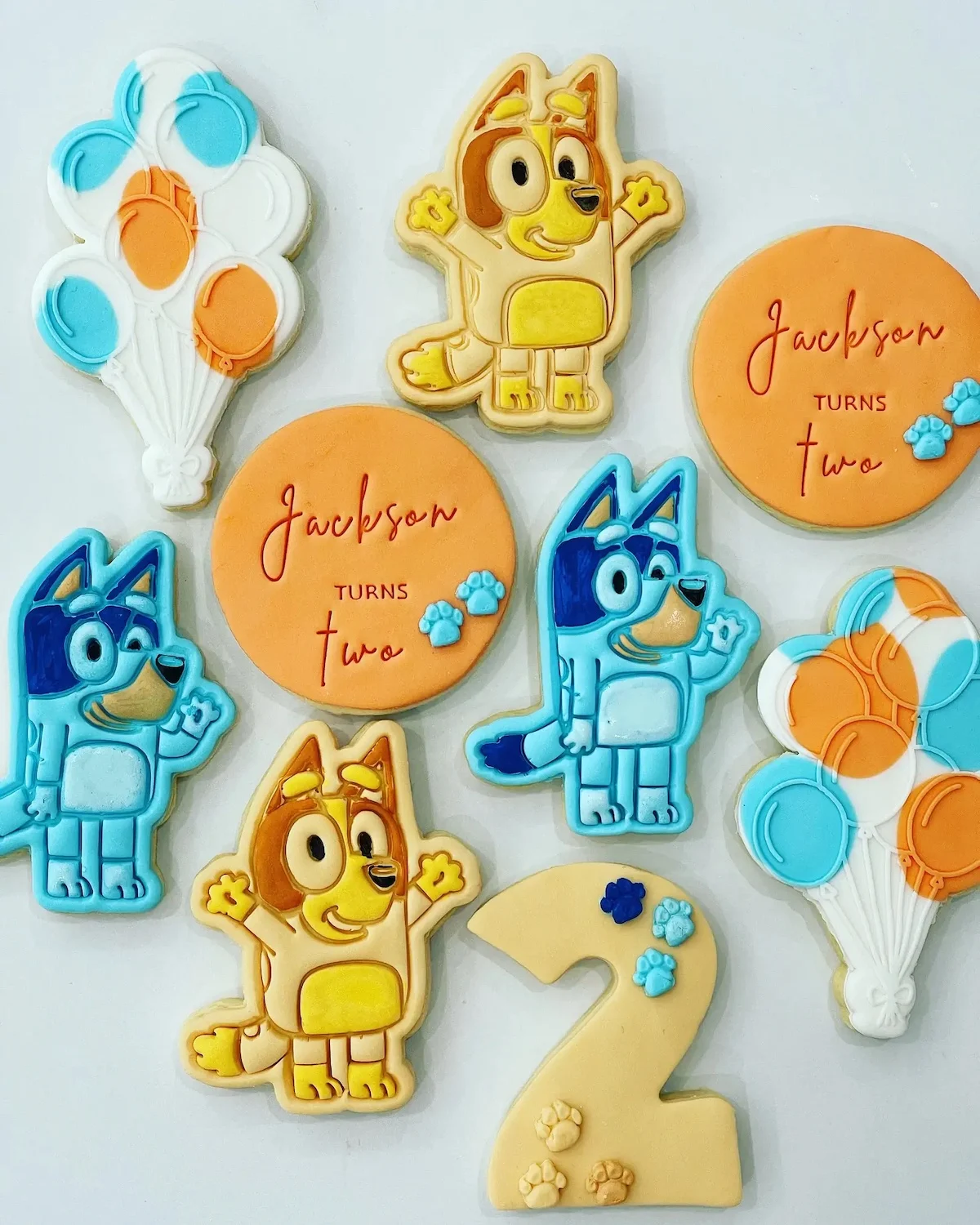 Personalised bluey cookies