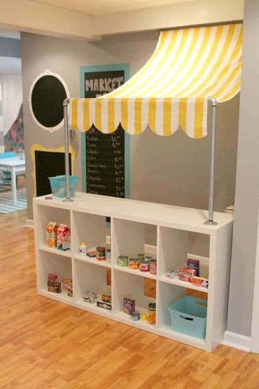 42 Ikea Kallax Ideas & Hacks For Every Room 16 kallax play shop front