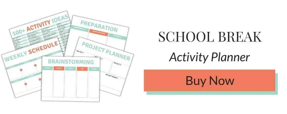 School break activity planner