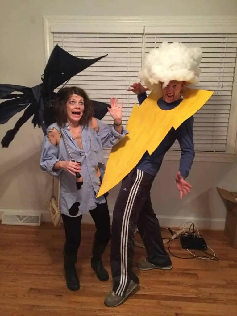 Struck by lightning couple costume