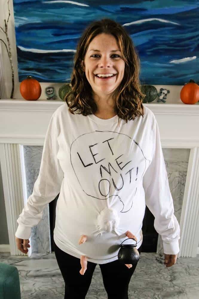 35 Epic DIY Adult Halloween Costume Ideas For 2025 28 pregnancy halloween costume - zombie baby