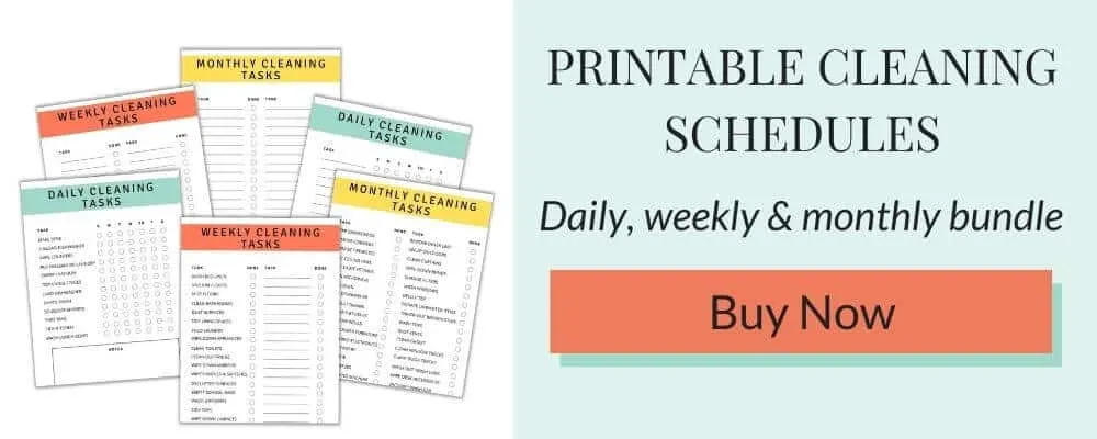 Daily weekly monthly cleaning schedules shop banner
