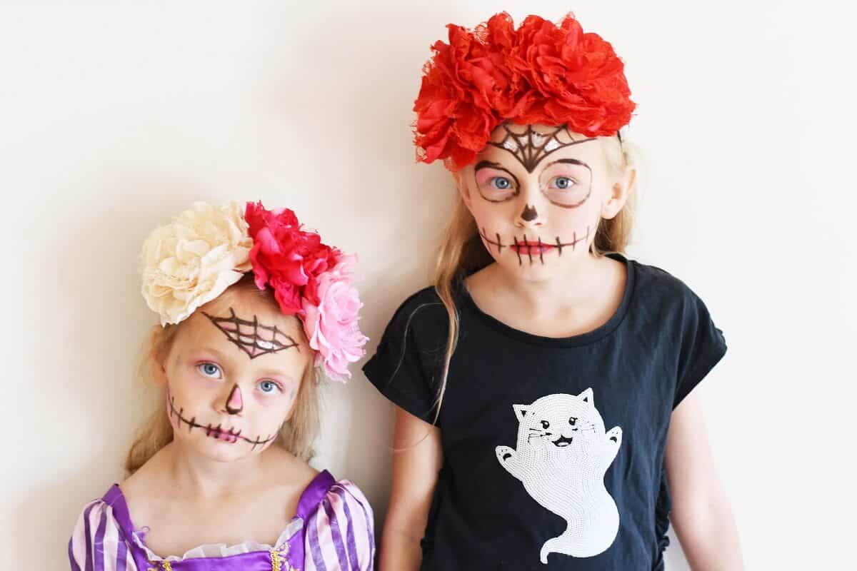 Simple Sugar Skull Makeup & DIY Headband 2 simple sugar skull makeup costume diy (8)