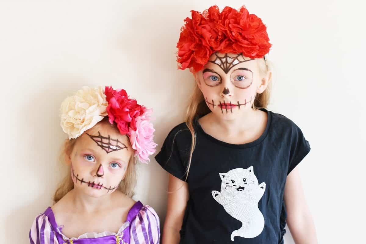 Simple Sugar Skull Makeup & DIY Headband