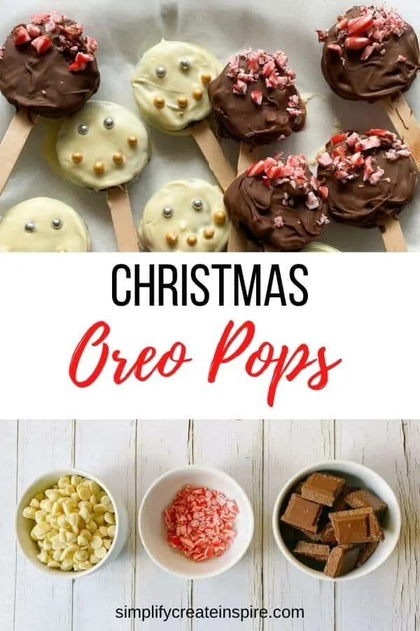 Chocolate coated christmas oreo pops
