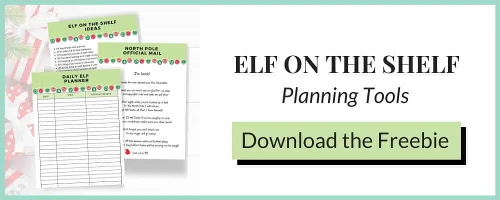 Free printable elf planner and elf on the shelf return letter
