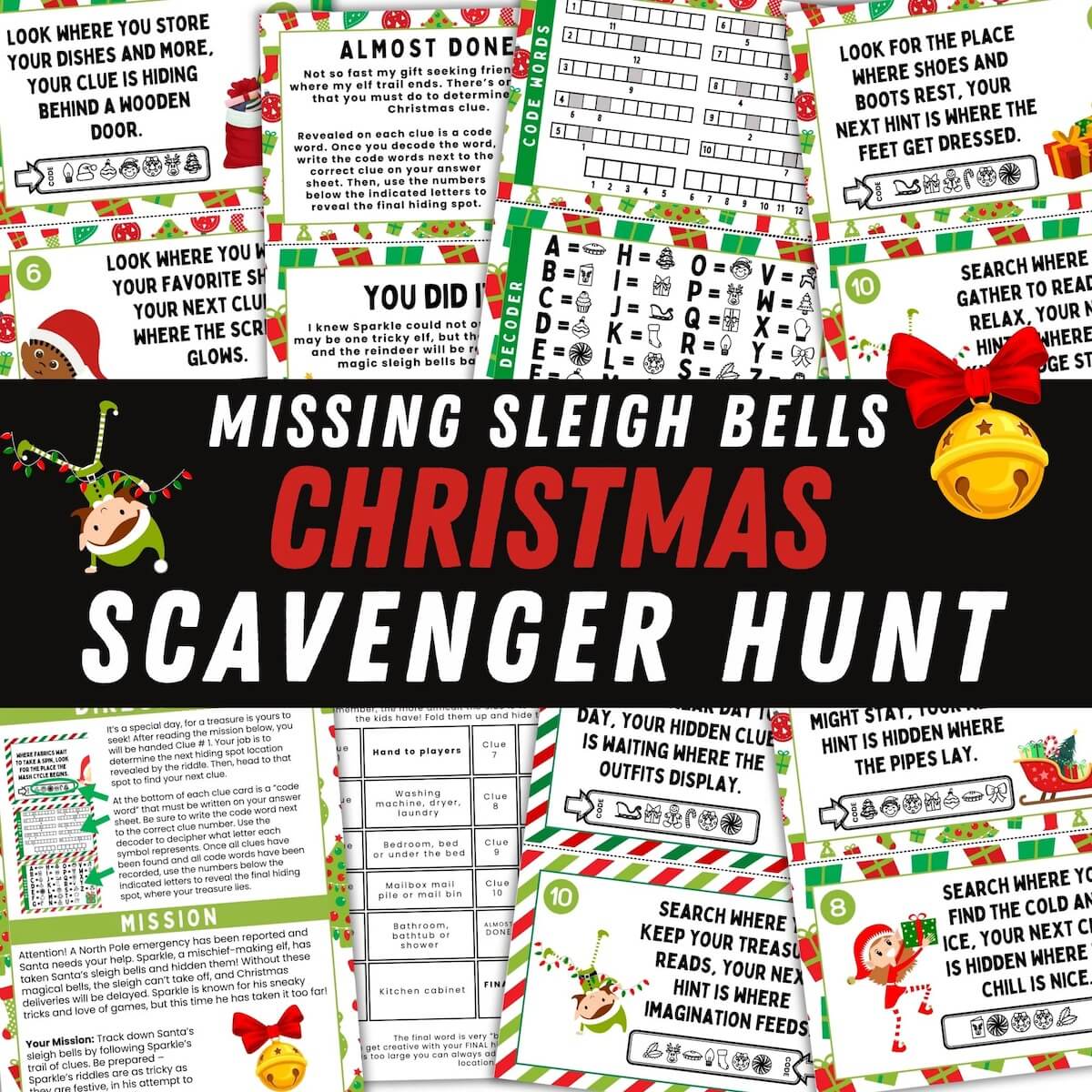 Christmas scavenger hunt game.