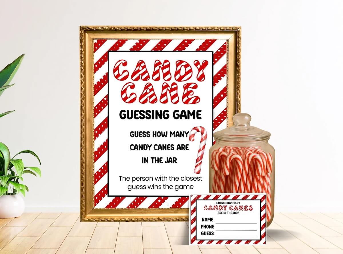 candy cane guessing game kit.
