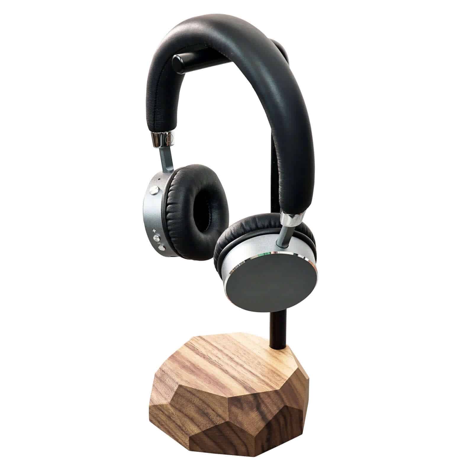 Wooden headphone stand