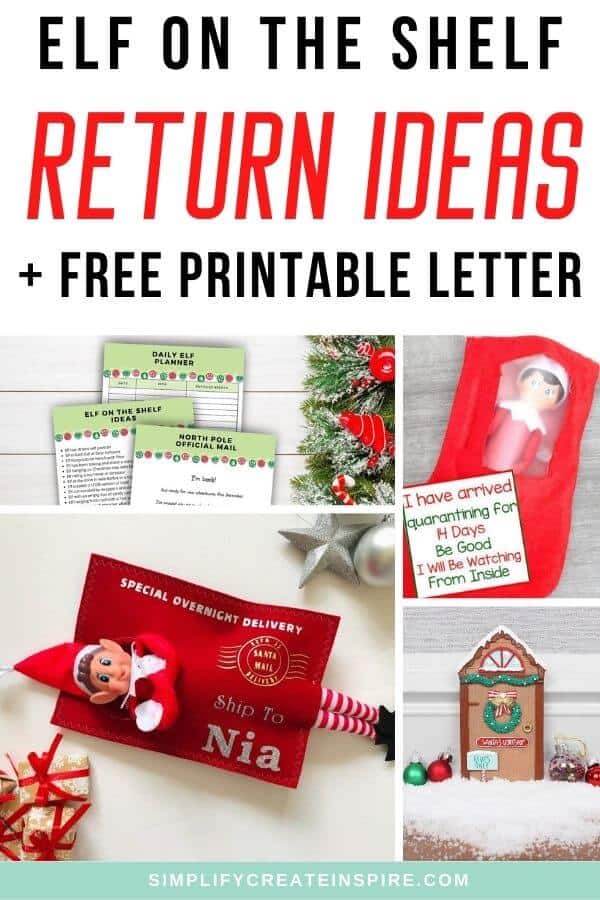Free printable elf on the shelf return letter and return ideas