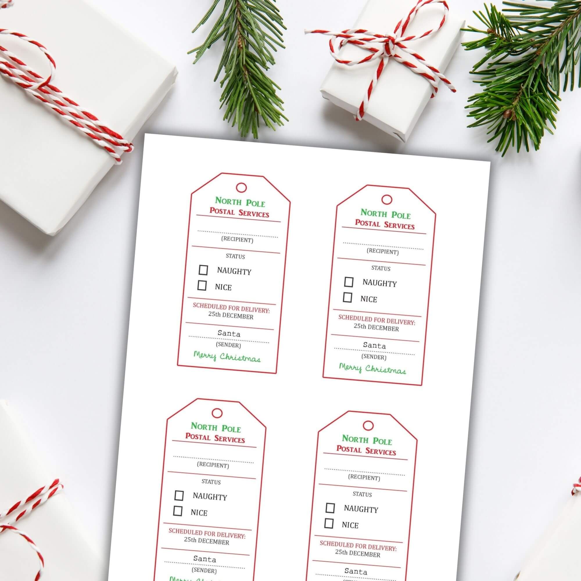printable santa gift tags.