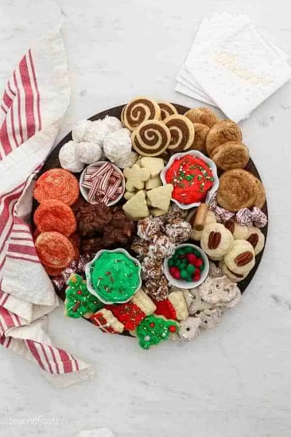 Christmas cookie charcuterie board
