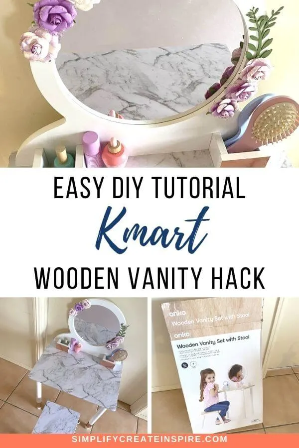 Kmart vanity hack wooden vanity set