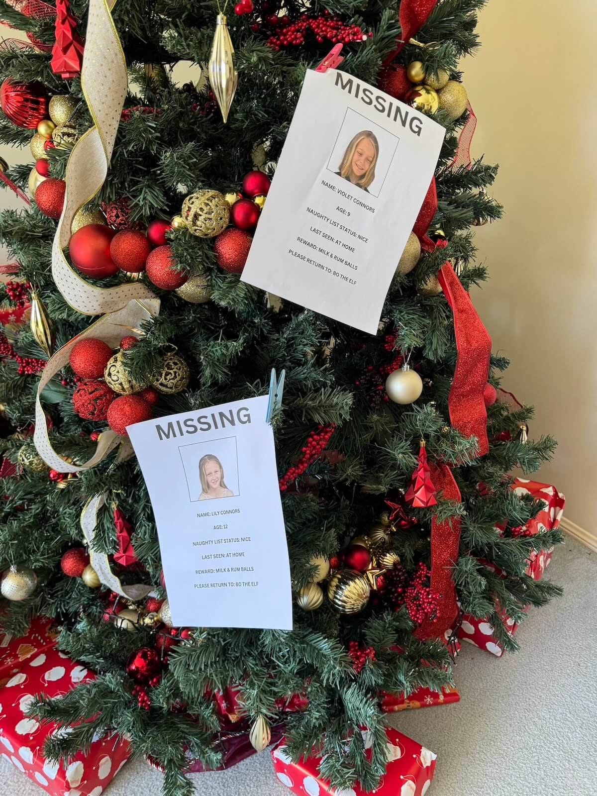 missing kids elf on the shelf idea.