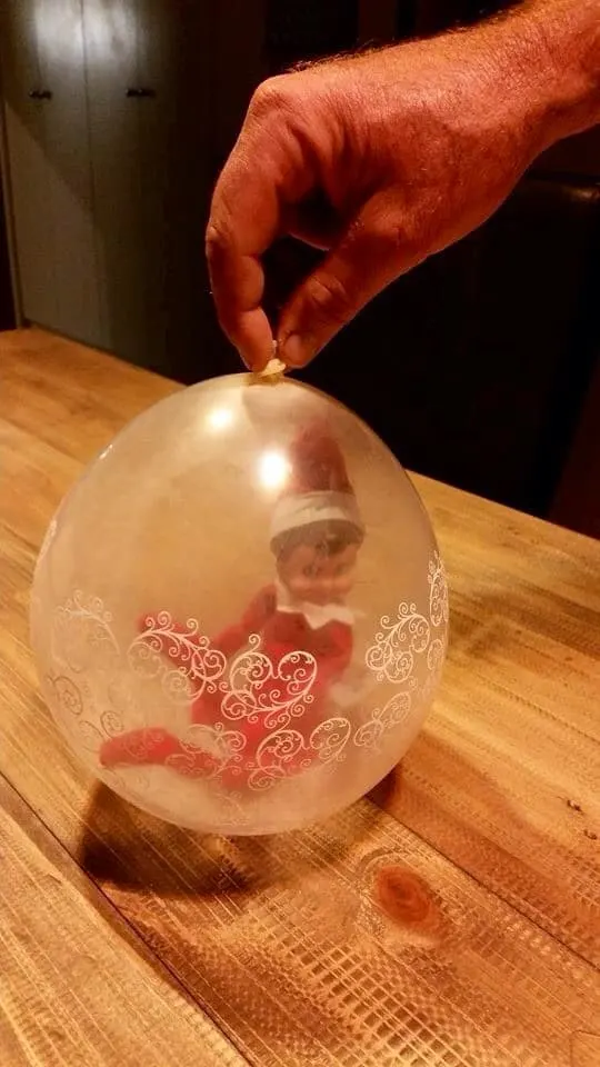 elf in a balloon