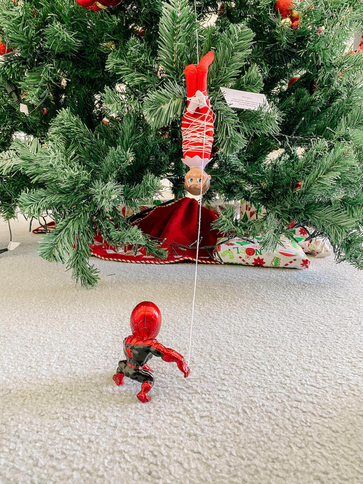 elf on the shelf spiderman.