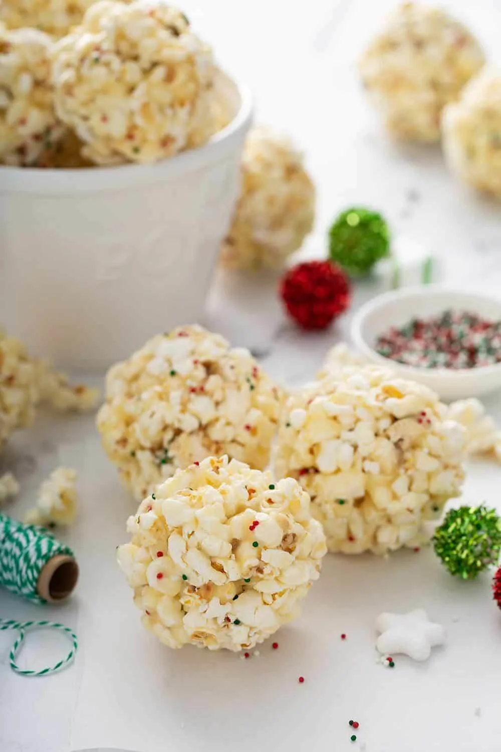 Christmas popcorn balls