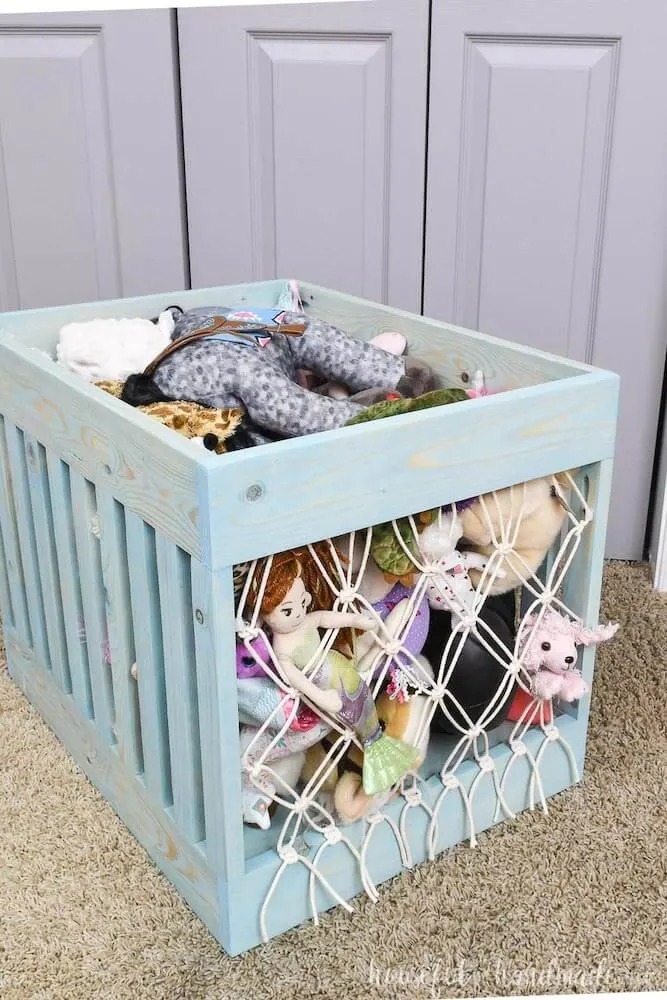 Macrame soft toy crate