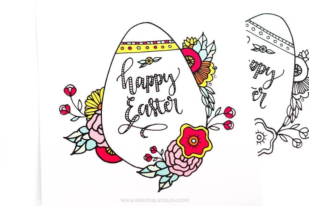 Easter colouring pages for adults