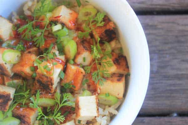 Healthy tofu salad