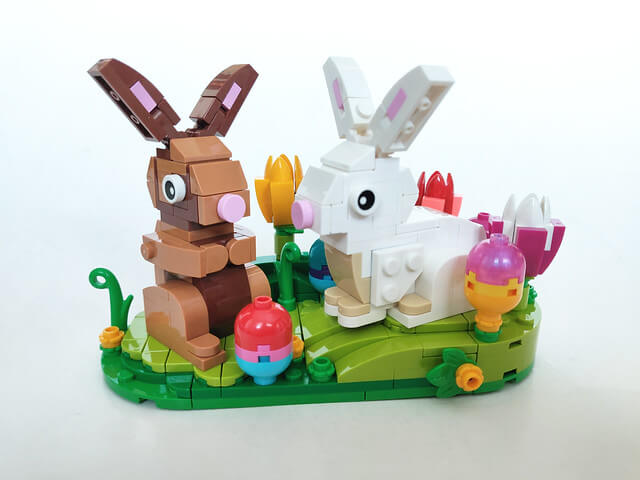 LEGO Easter rabbit display