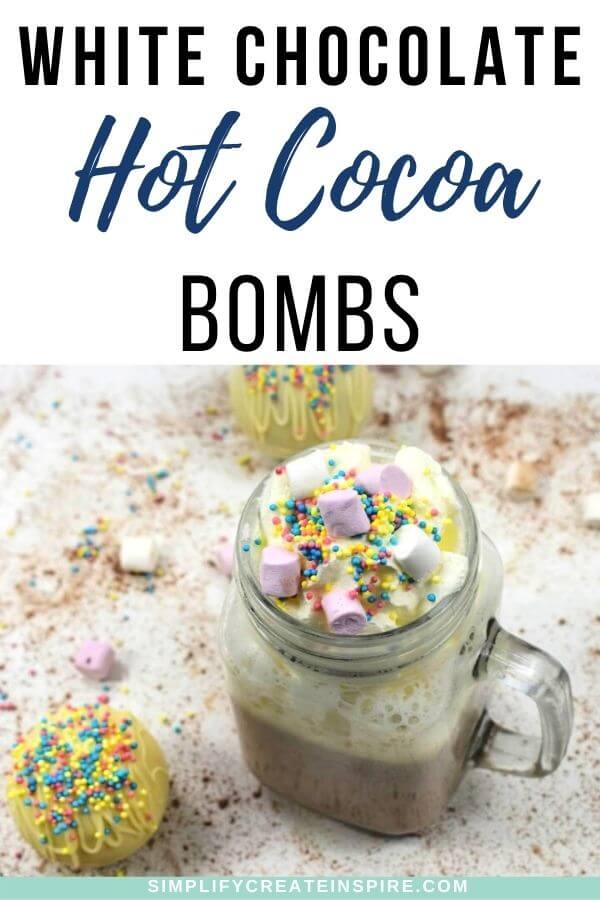 White chocolate hot cocoa bombs recipe