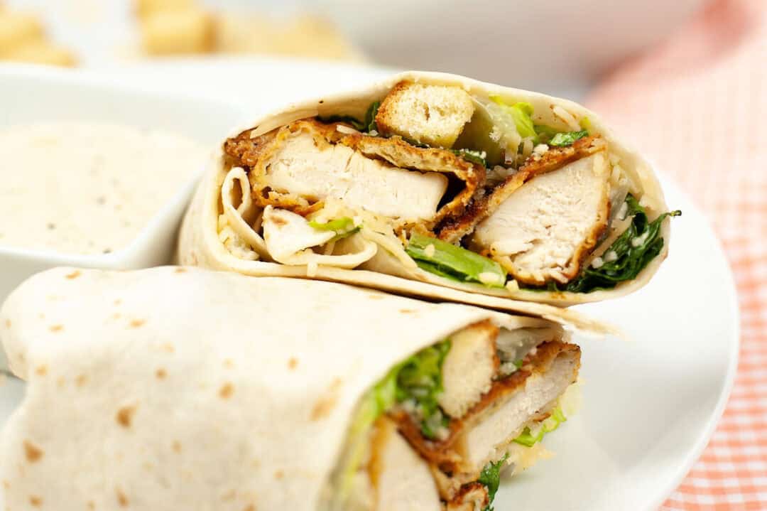 Air Fryer Crispy Chicken Caesar Wrap Recipe