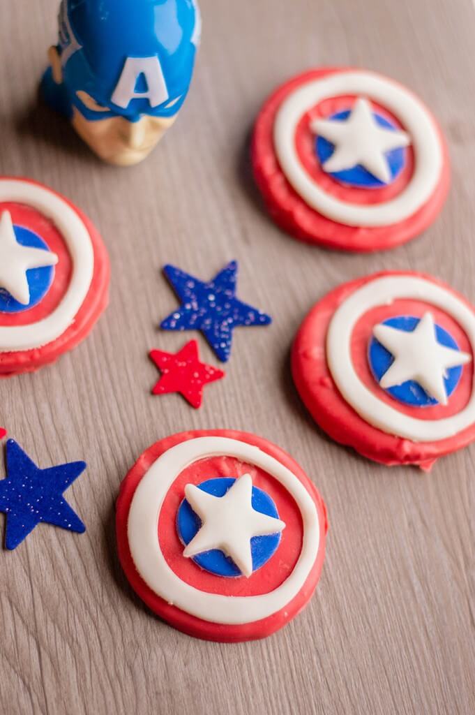 Captain america cookies
