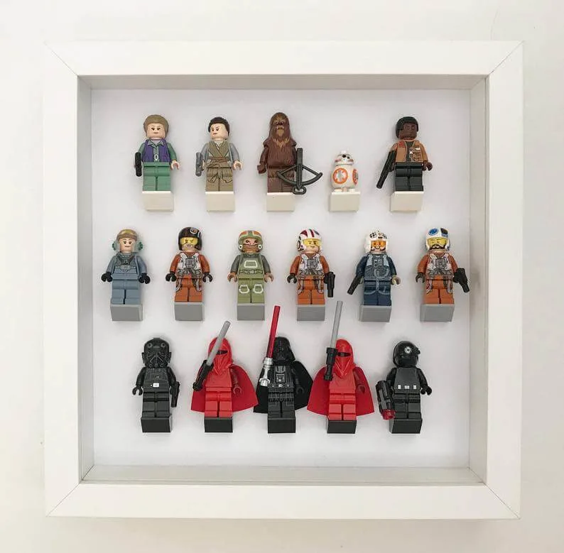 Lego minifigure storage frame