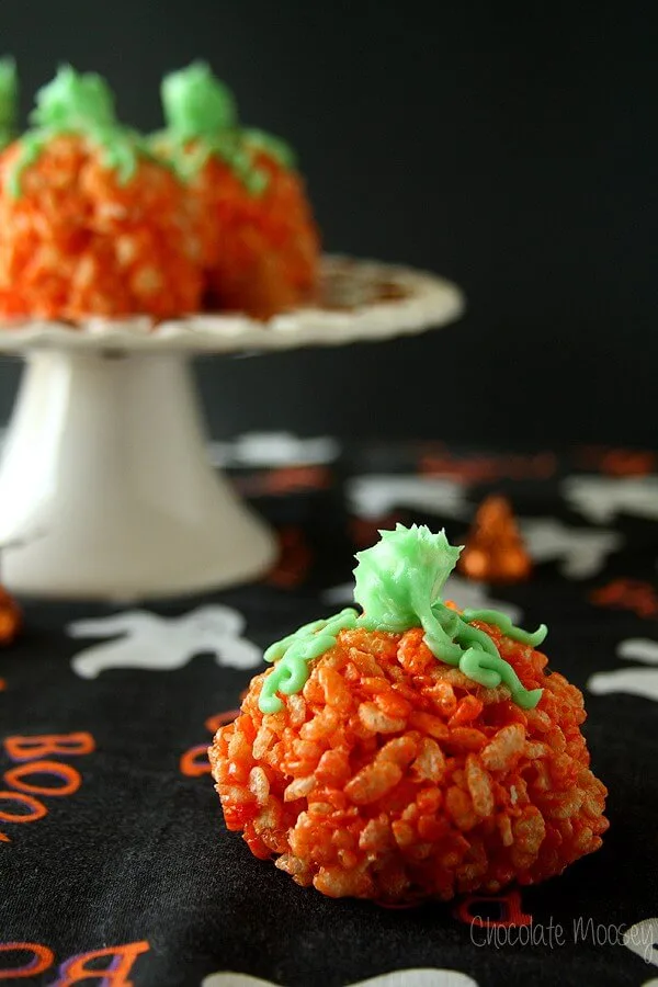 Pumpkin rice krispie treats
