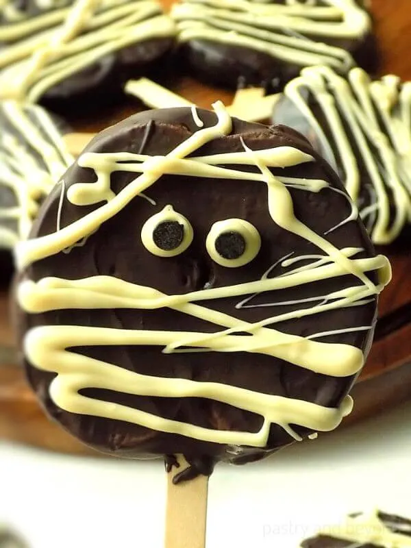 Chocolate covered apple slices