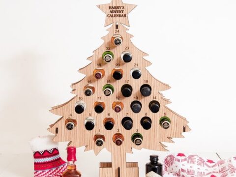 bottle advent christmas tree
