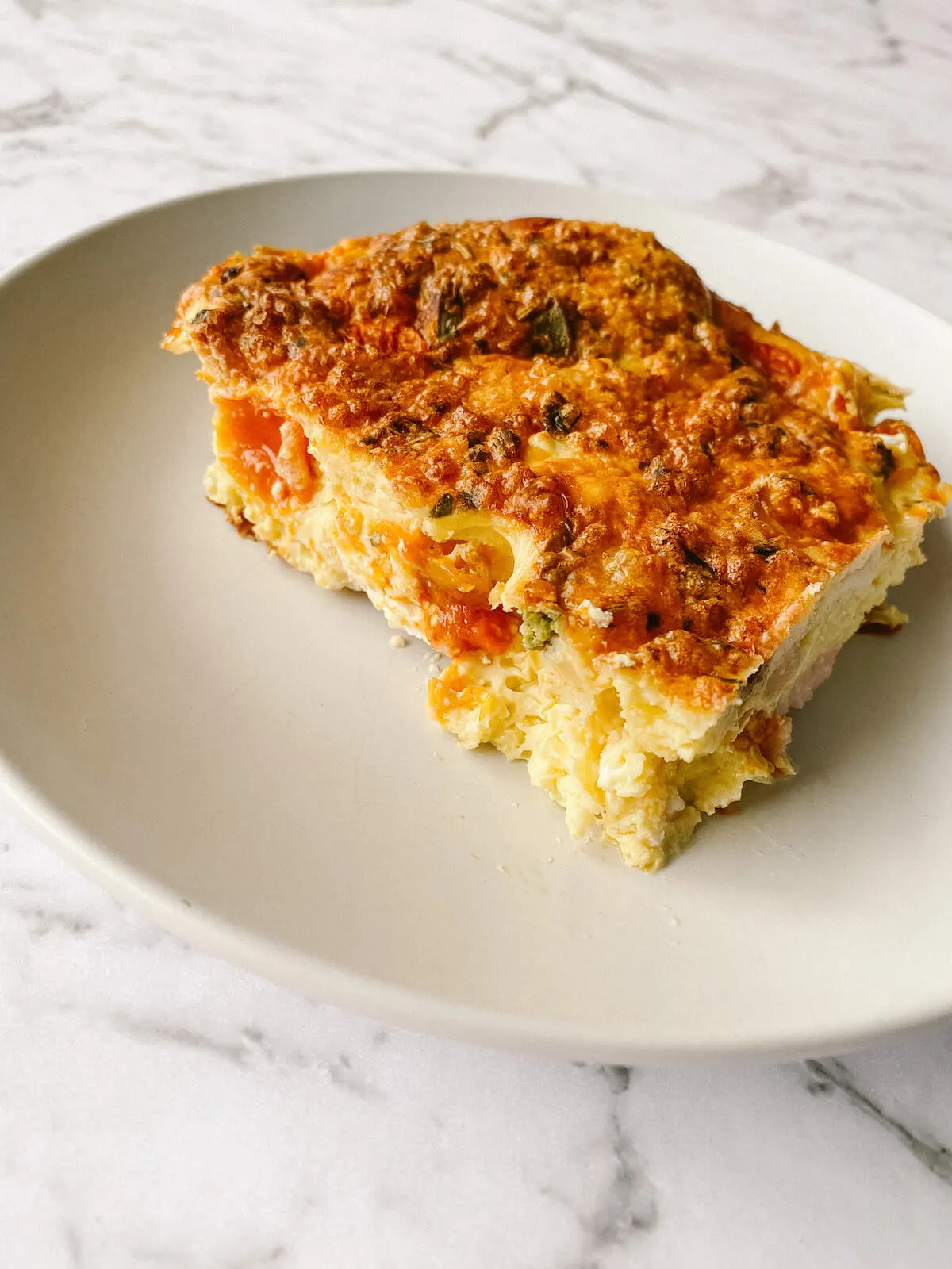 Feta bacon tomato frittata