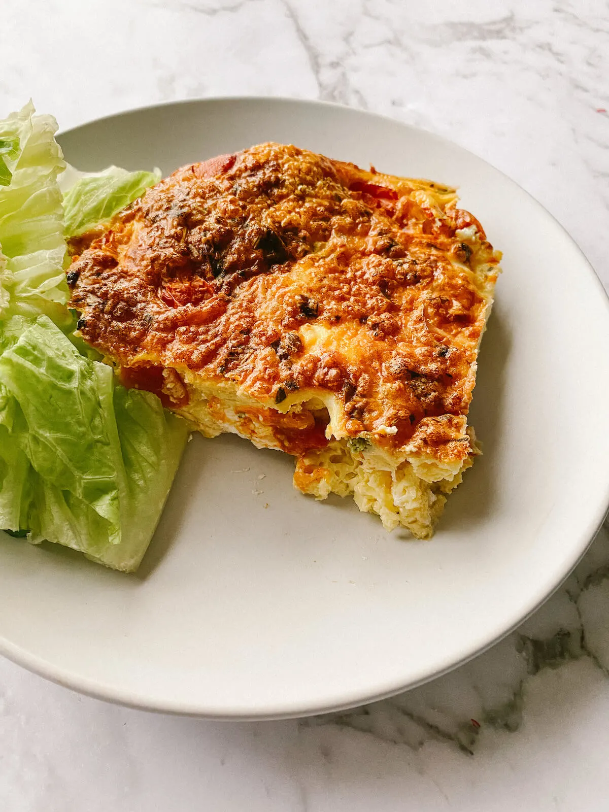 Oven baked tomato frittata