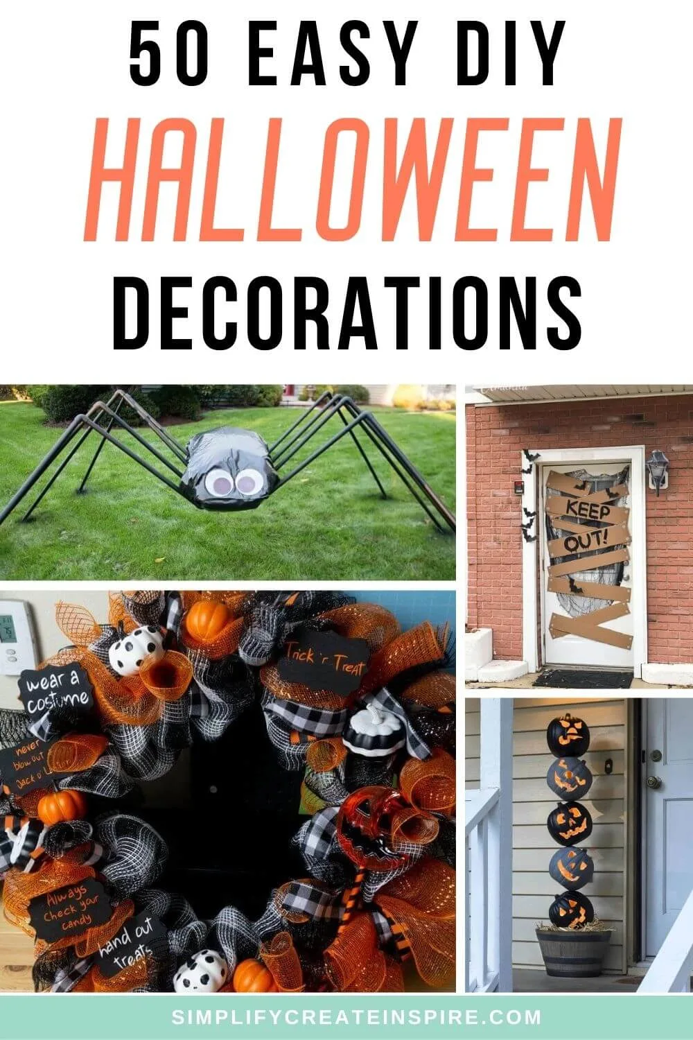Easy diy halloween decorations outdoors indoors
