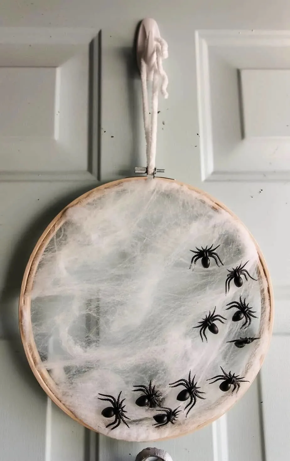 Spider web embroidery hoop