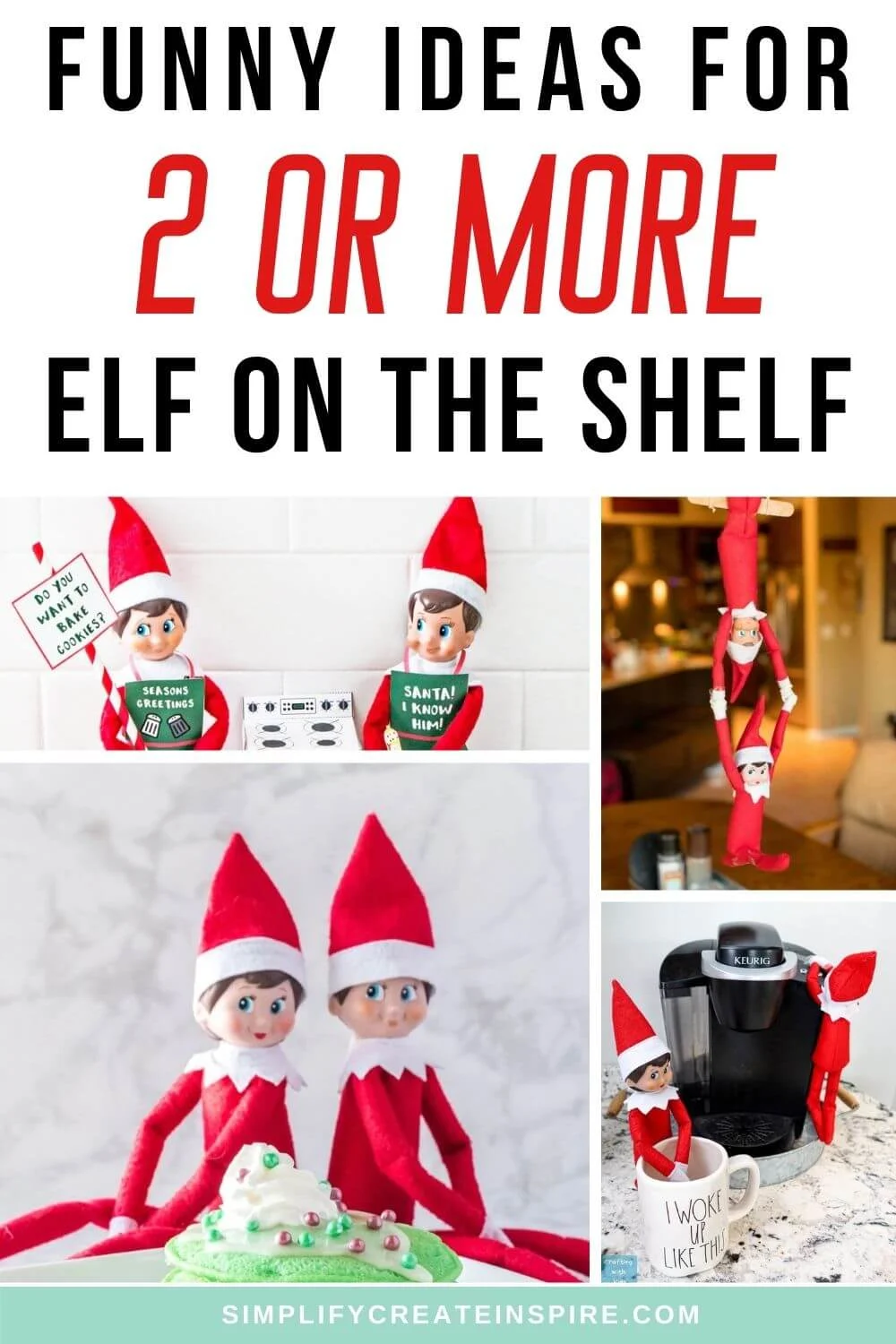 Elves on the shelf ideas for 2 elves