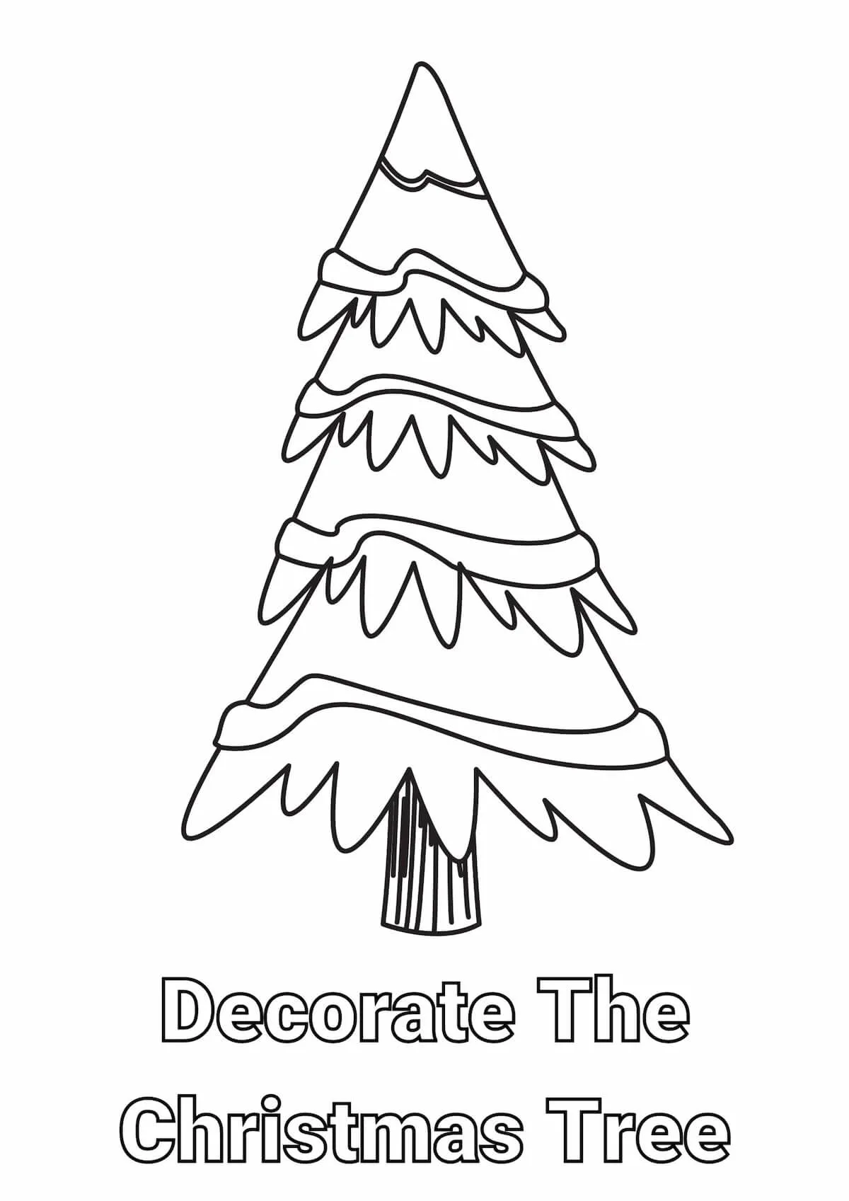 Decorate the christmas tree activity