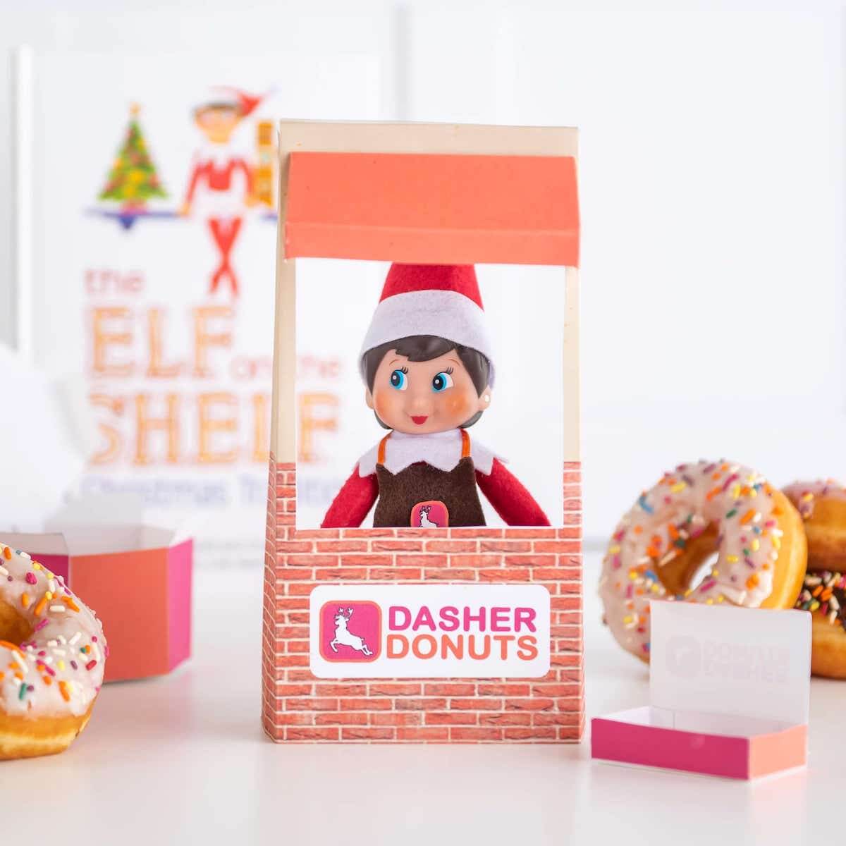 Elf on the shelf donut stand
