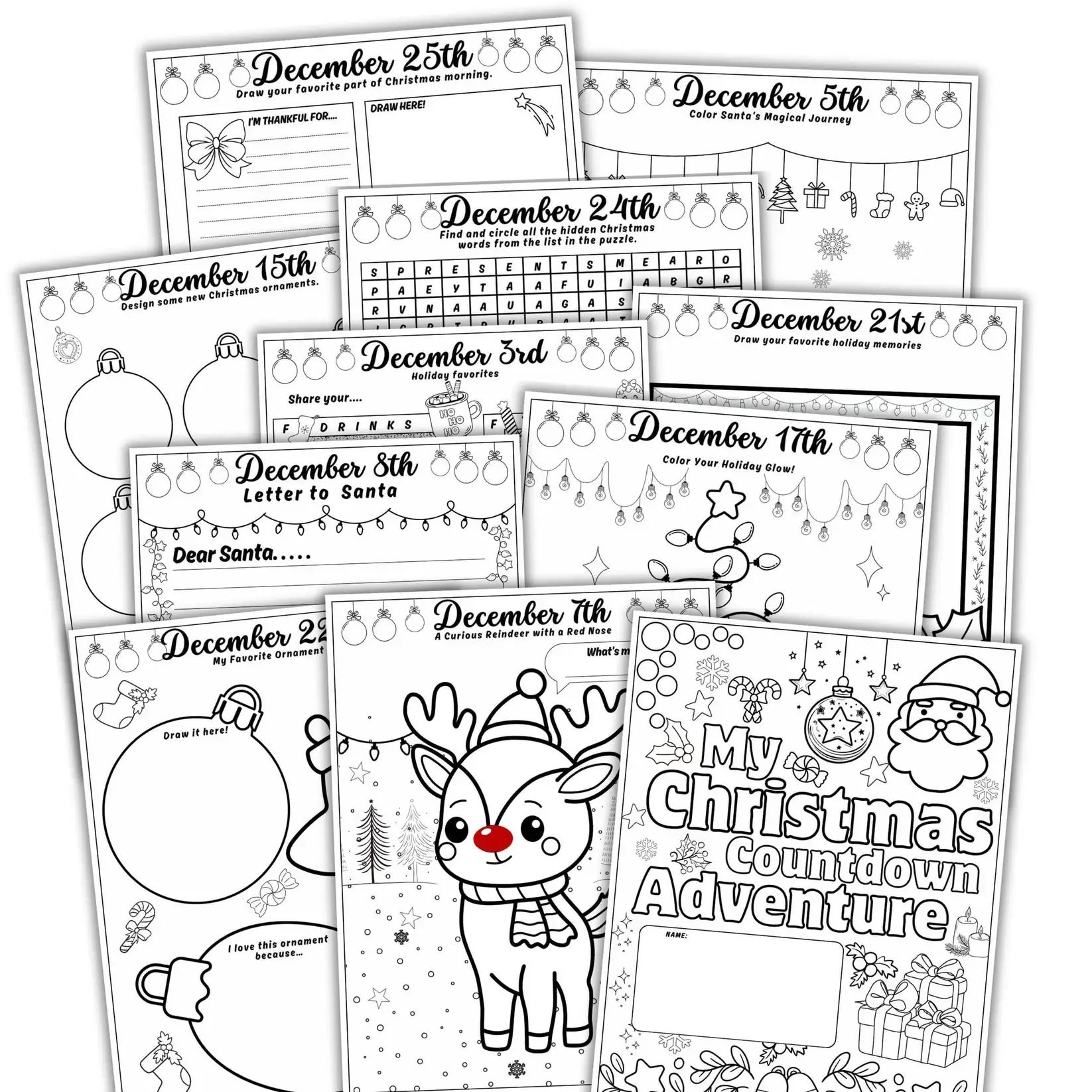 20 DIY Advent Calendar Ideas For Kids and Adults 21 advent countdown activity book for kids.