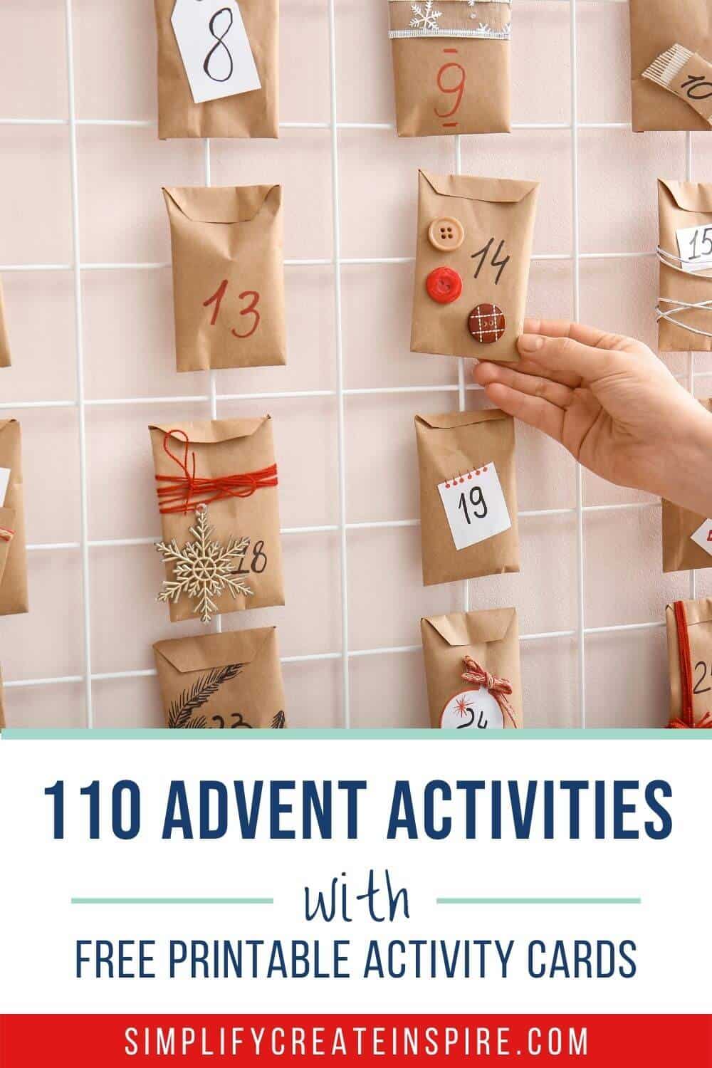 110 Fun Advent Calendar Activities For Families Printable Simplify 