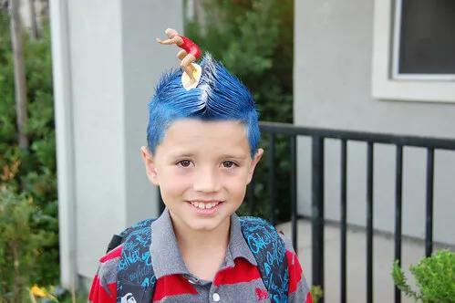 Surfs up hairstyle wacky hair day