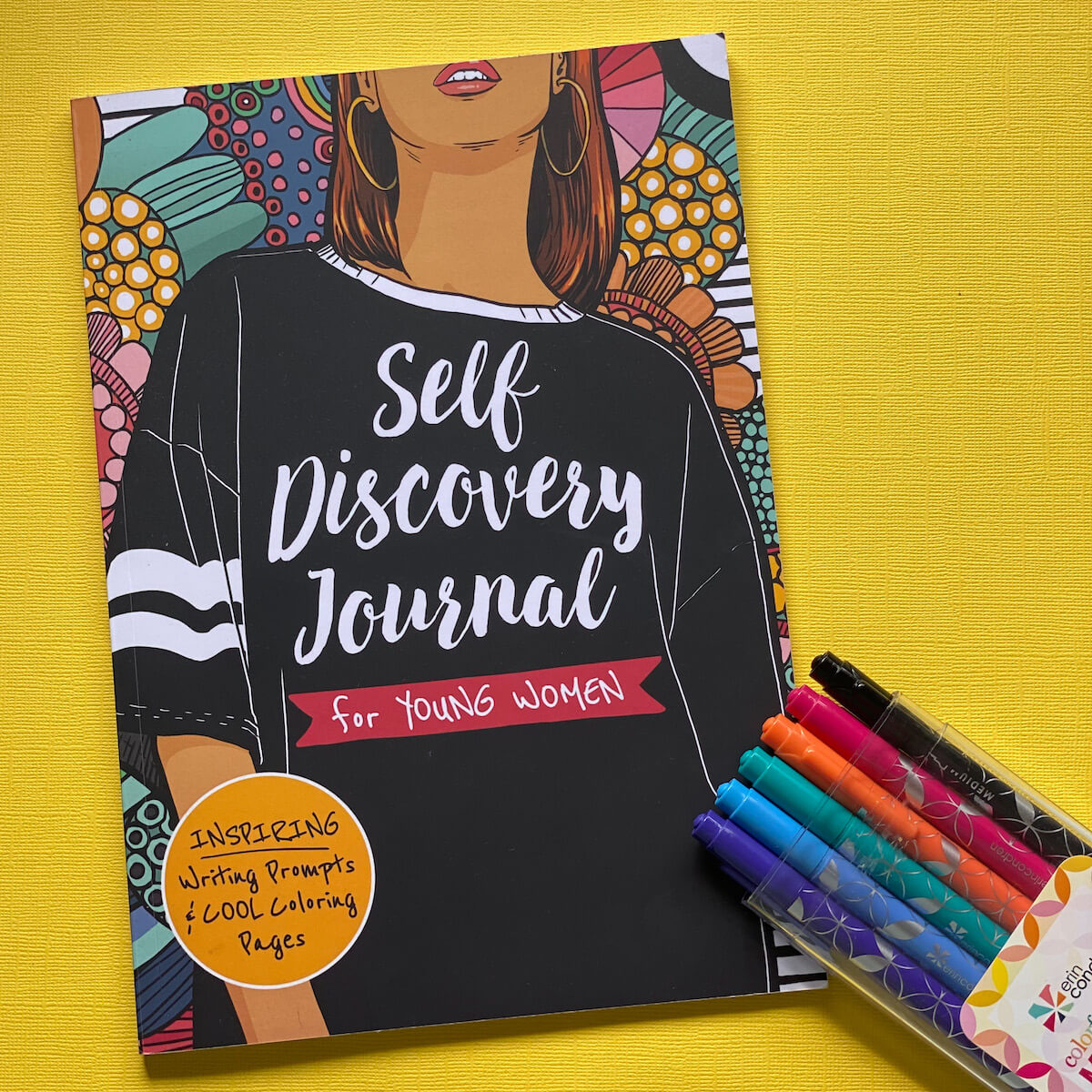 self discovery journal for teens on desk with pens