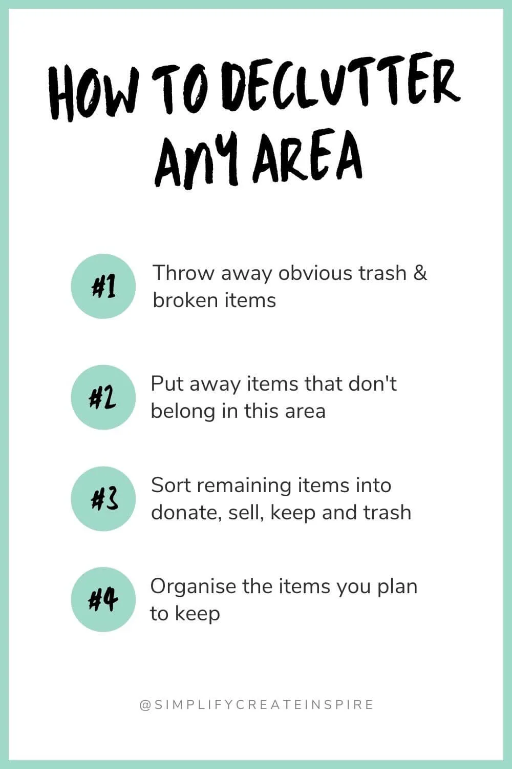 how to declutter any area